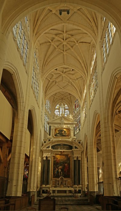 View of the east end of the church by French School